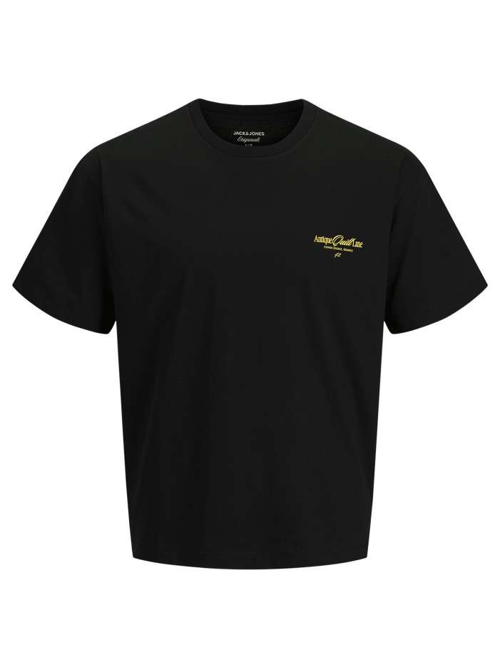 T-shirt noir à imprimé avec...