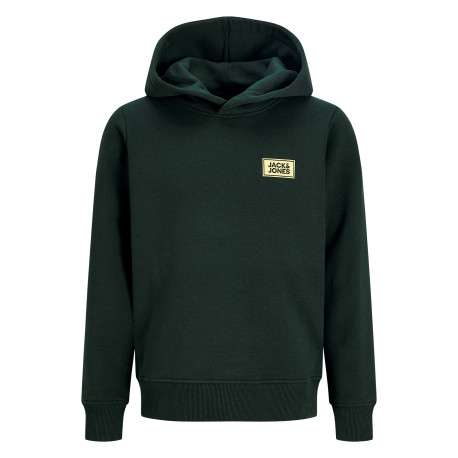 Sweat sapin uni à capuche avec une coupe droite et des manches longues