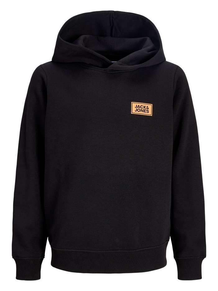 Sweat noir uni à capuche...