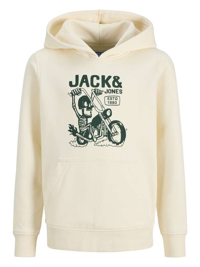 Sweat écru à imprimé avec...