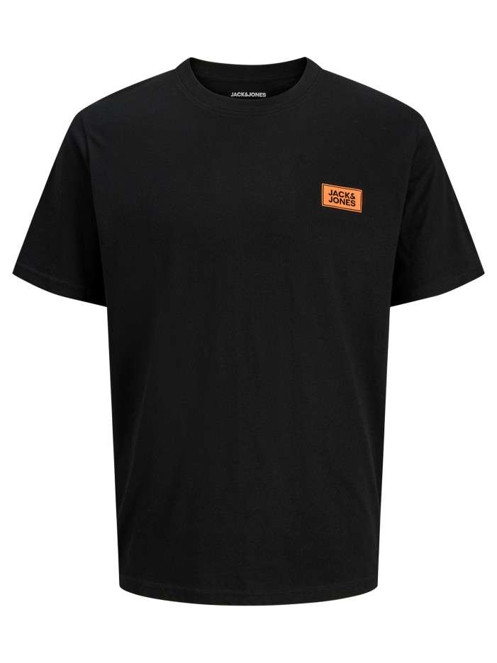 T-shirt en coton noir uni...
