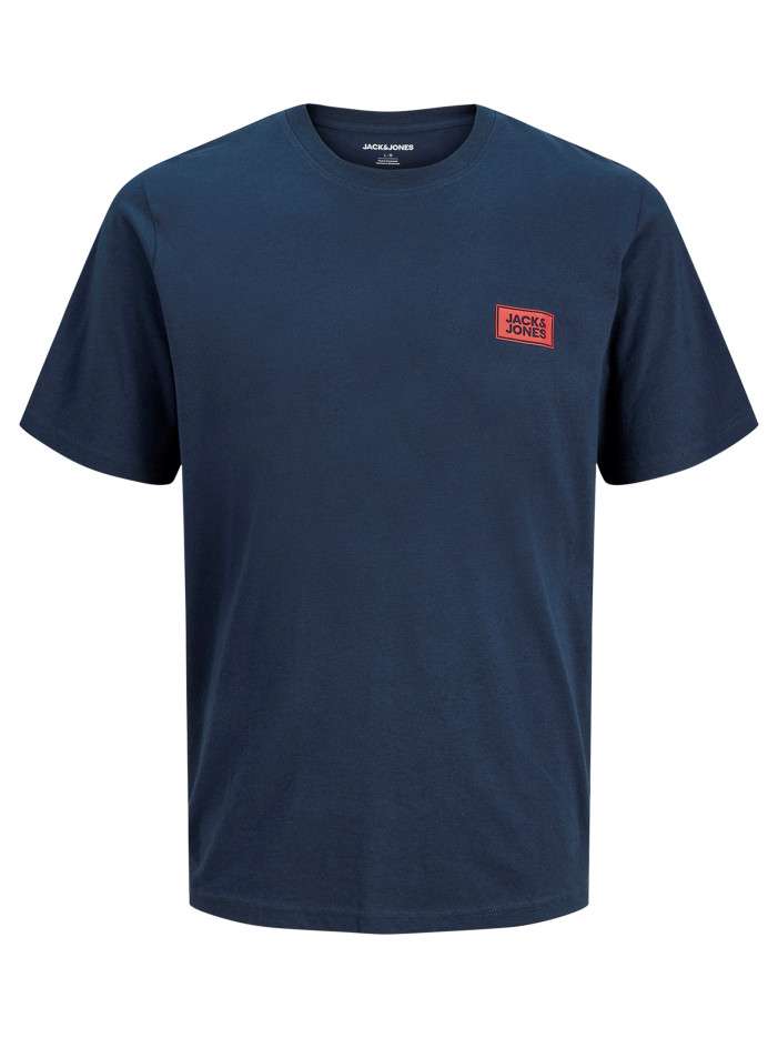 T-shirt en coton marine uni...