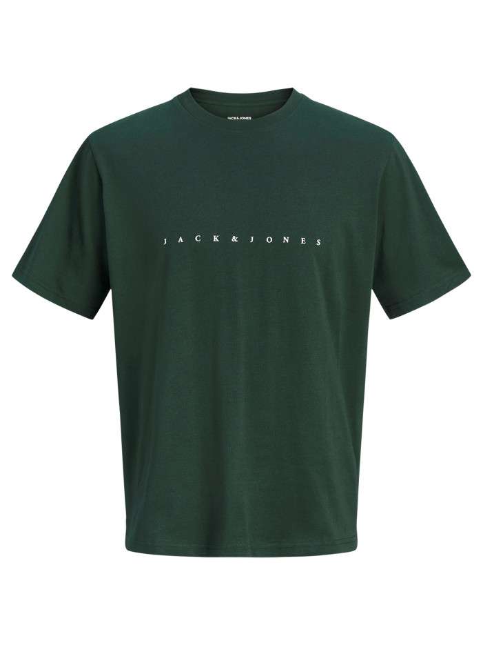 T-shirt en coton vert uni...