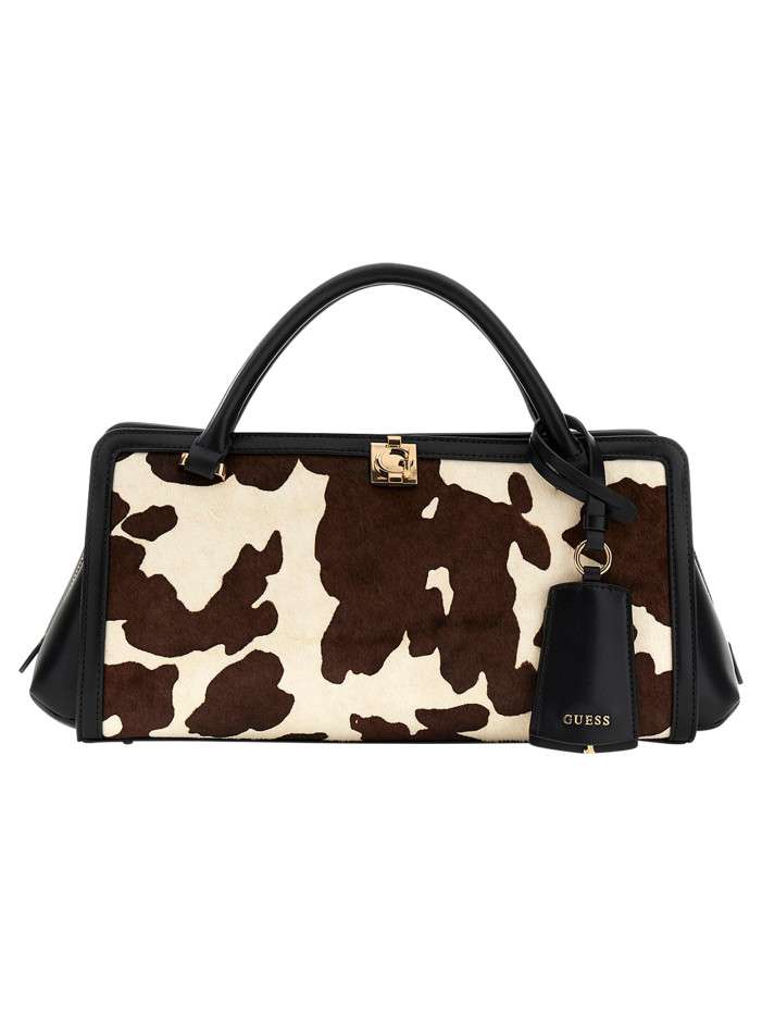 Sac en cuir noir à motif...