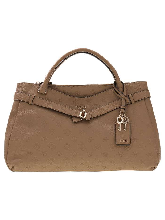 Sac porté mains beige à...
