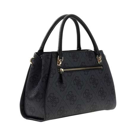 Sac porté mains noir avec imprimé monogramme et muni de 2 anses - Image 2