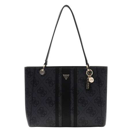 Sac shopping noir avec imprimé monogramme et muni de 2 anses