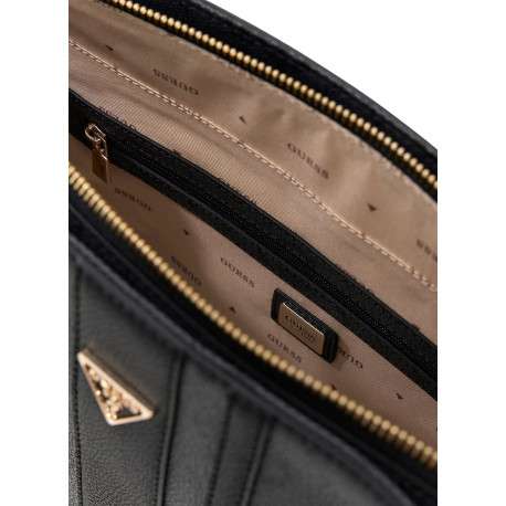 Sac shopping noir avec imprimé monogramme et muni de 2 anses - Image 3