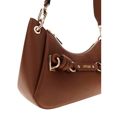Sac à main porté épaule camel pourvu d'un zip et d'une anse - Image 4