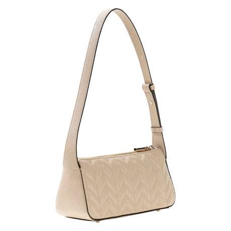 Mini sac beige avec imprimé monogramme et muni d'une anse ajustable - Image 2