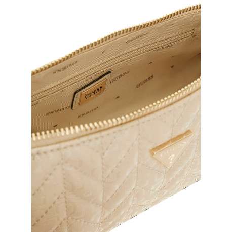 Mini sac beige avec imprimé monogramme et muni d'une anse ajustable - Image 3
