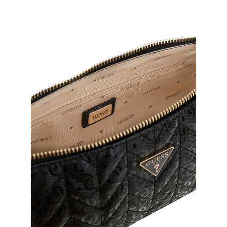 Mini sac noir avec imprimé monogramme et muni d'une lanière amovible - Image 3