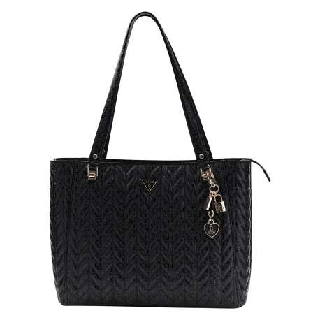 Sac shopping noir avec imprimé monogramme et muni de 2 anses