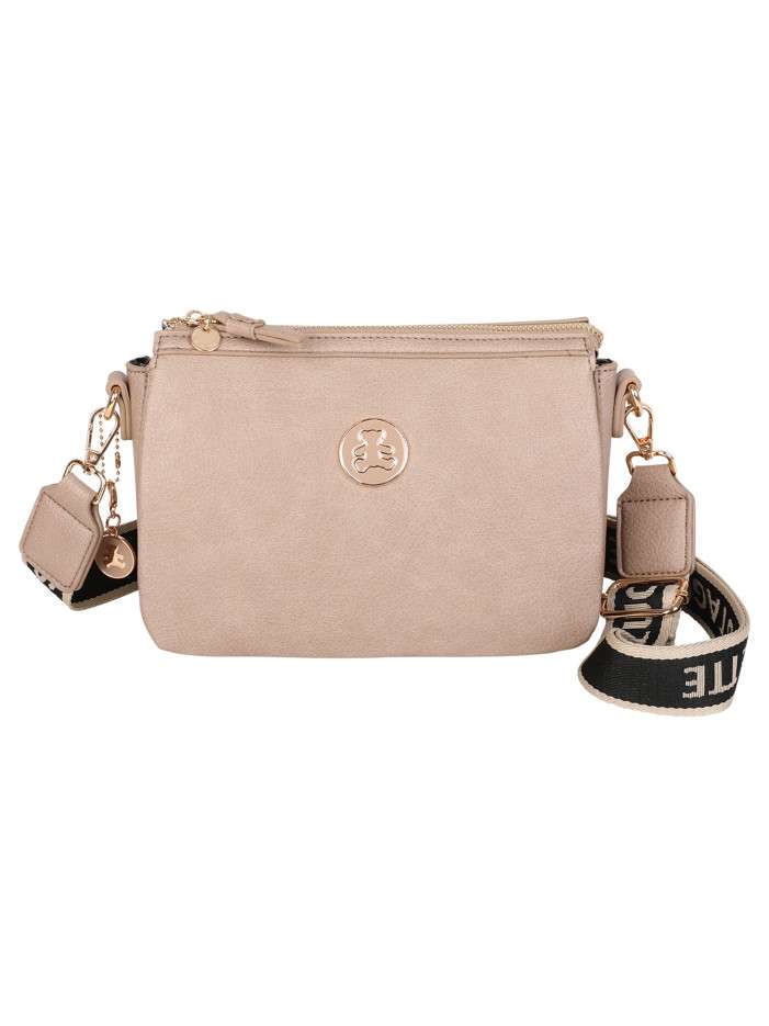 Sac taupe uni à bandoulière...