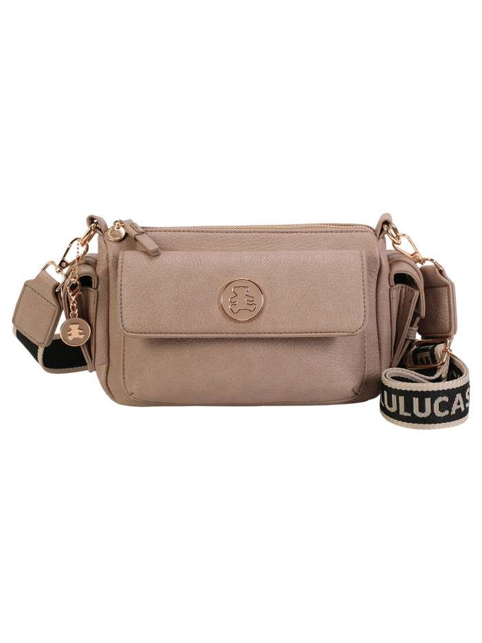 Sac à bandoulière taupe uni...
