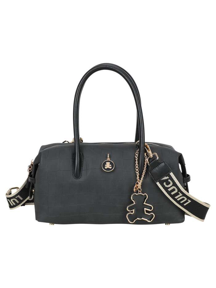 Sac à main noir uni muni de...