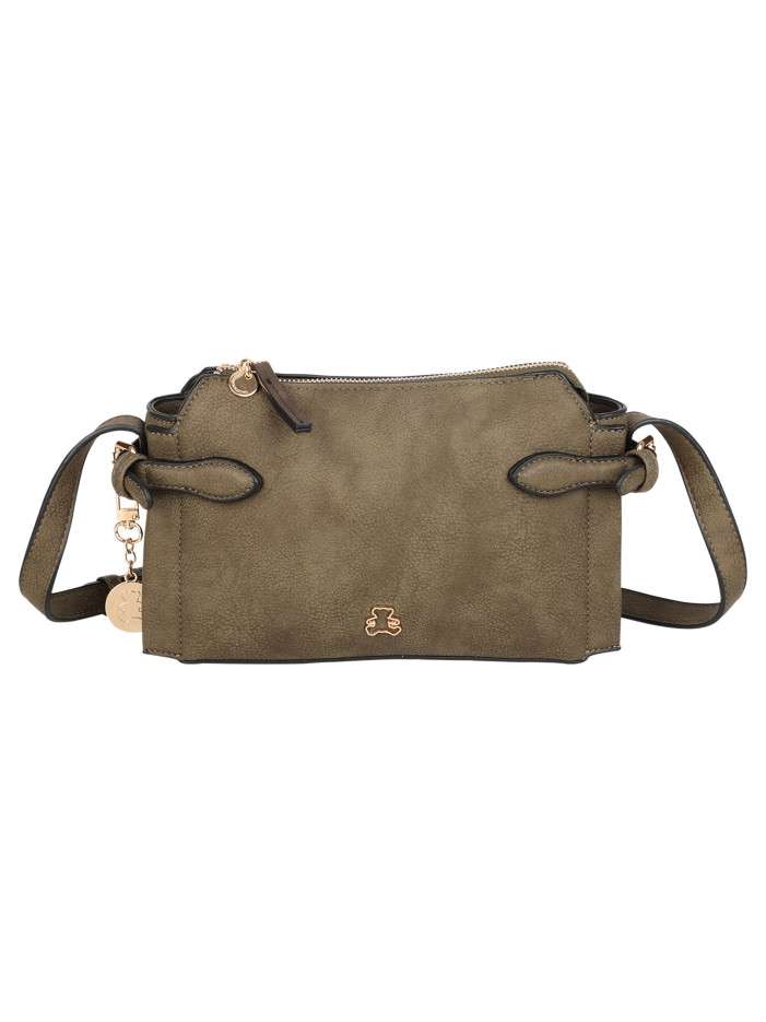 Sac kaki uni à bandoulière...