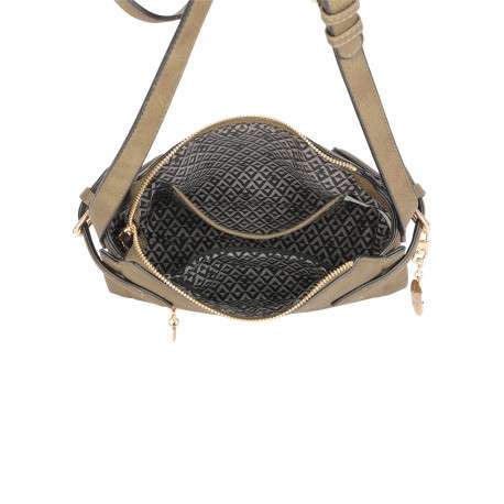 Sac kaki uni à bandoulière ajustable muni d'une fermeture à zip - Image 3