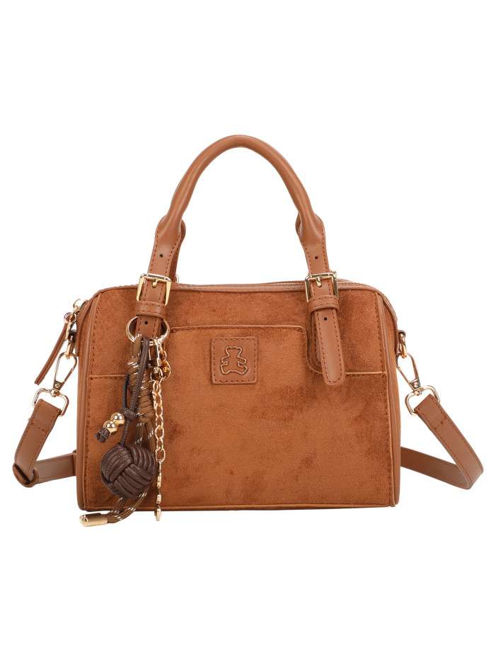 Sac bowling camel uni muni de deux anses et d'une fermeture à zip