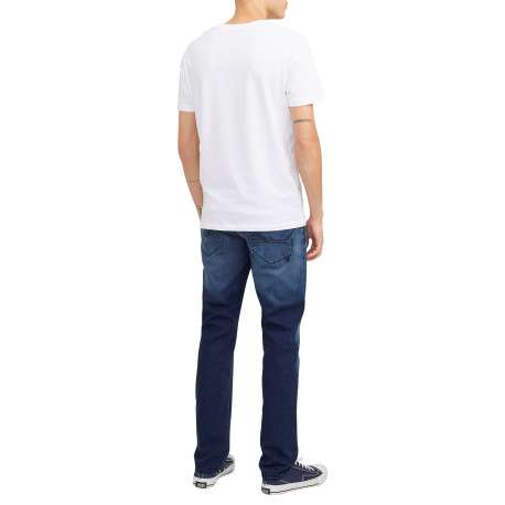 Jean indigo avec une coupe slim muni d'un zip et d'un bouton - Image 4