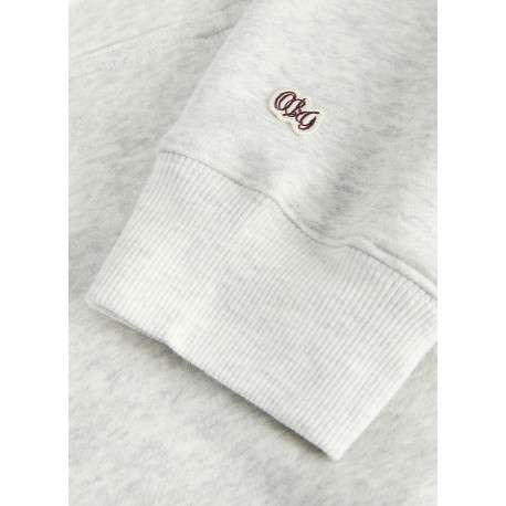 Sweat écru à imprimé avec une coupe droite et un col à capuche - Image 3