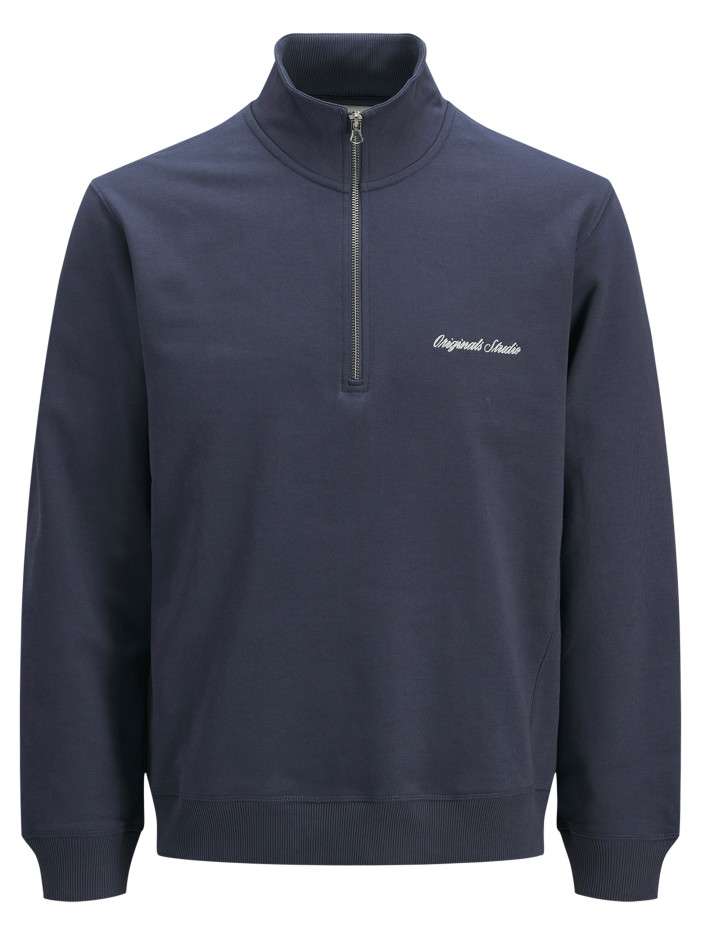 Sweat en coton mélangé bleu...