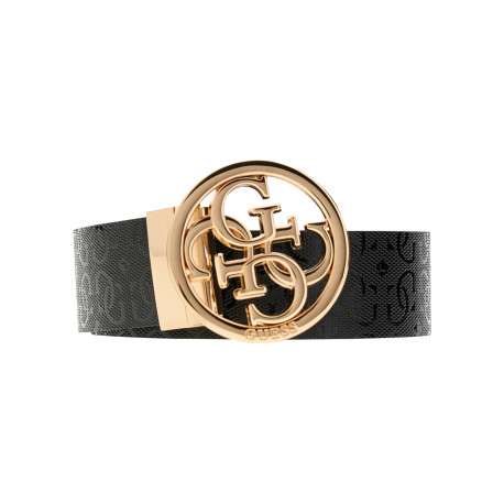Ceinture noire et bleue réversible avec imprimé monogramme - Image 2