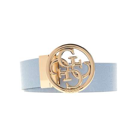 Ceinture noire et bleue réversible avec imprimé monogramme - Image 3