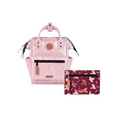 Sac à dos Adventurer XS Scilla rose irisé pourvu de pochettes amovibles