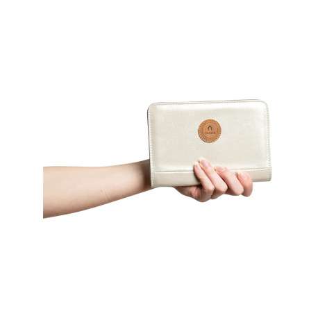 Portefeuille Wallet M Honolulu beige pourvu d'une fermeture zippée - Image 4
