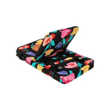 Étui de téléphone Phone Bag Genoa noir à motif floral pourvu d'une bandoulière - Image 2