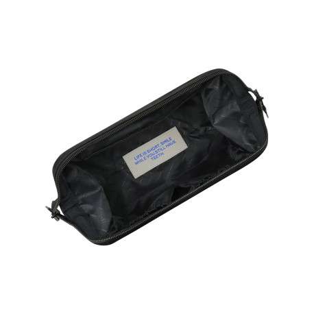 Trousse Travel Kit M Genoa noire à motif floral pourvue d'une fermeture zippée - Image 2