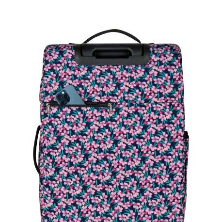 Valise Traveler 4 roues M Cagliari rose floral pourvue d'une fermeture TSA - Image 2