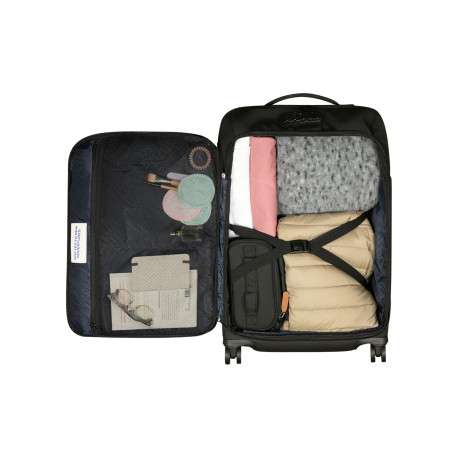 Valise Traveler 4 roues M Cagliari rose floral pourvue d'une fermeture TSA - Image 4