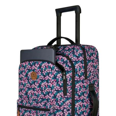 Valise Traveler 4 roues M Cagliari rose floral pourvue d'une fermeture TSA - Image 6