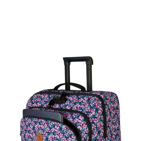 Valise Traveler 4 roues L Cagliari rose floral pourvue d'une fermeture TSA - Image 3
