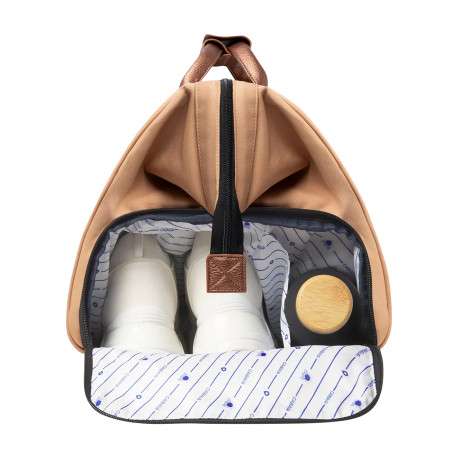 Sac weekender Duffle Bag Launceston beige pourvu de bretelles pour sac à dos - Image 3