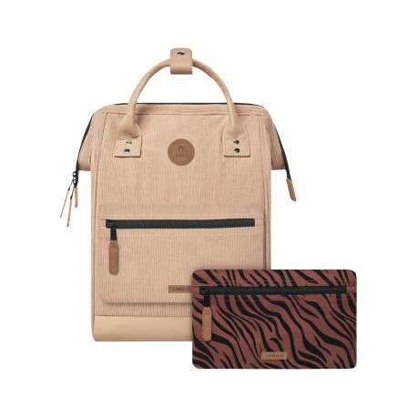 Sac à dos Adventurer M Luxor beige pourvu de pochettes amovibles