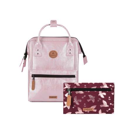 Sac à dos Adventurer S Scilla rose irisé pourvu de pochettes amovibles