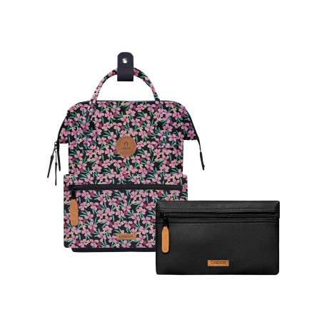 Sac à dos Adventurer S Cagliari rose floral pourvu de pochettes amovibles