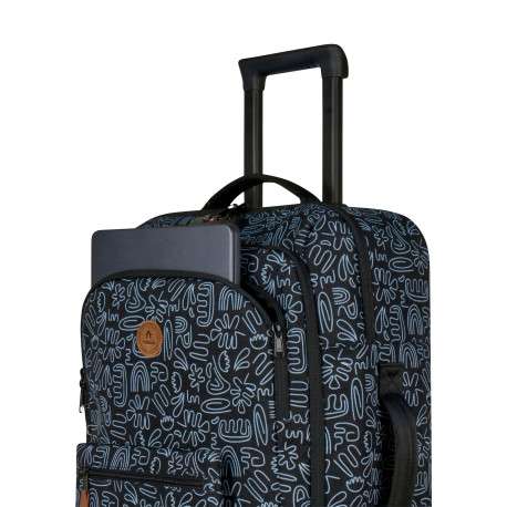 Valise Traveler 4 roues M Amiens noire à motifs pourvue d'une fermeture TSA - Image 3