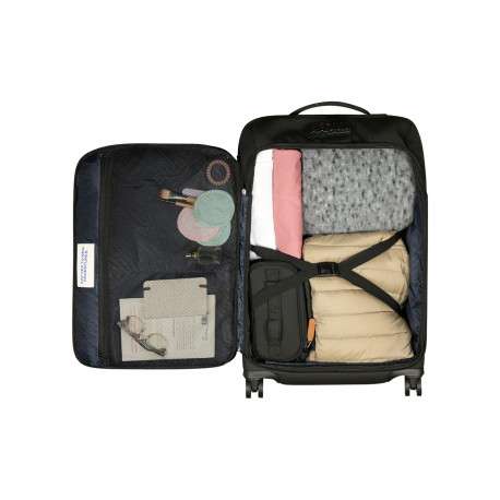 Valise Traveler 4 roues M Amiens noire à motifs pourvue d'une fermeture TSA - Image 4