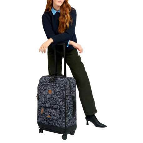 Valise Traveler 4 roues M Amiens noire à motifs pourvue d'une fermeture TSA - Image 7