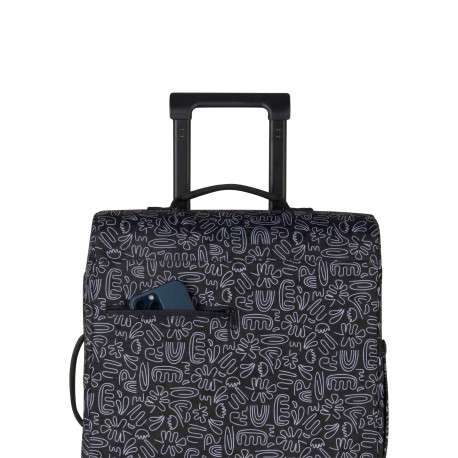 Valise Traveler 4 roues L Amiens noire à motifs pourvue d'une fermeture TSA - Image 2