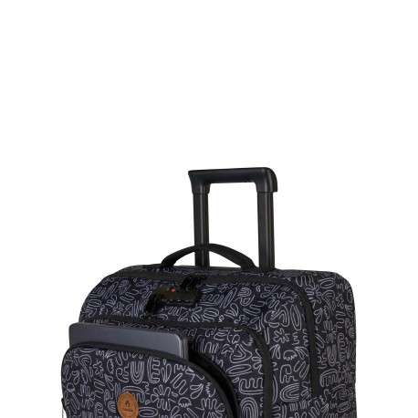 Valise Traveler 4 roues L Amiens noire à motifs pourvue d'une fermeture TSA - Image 3