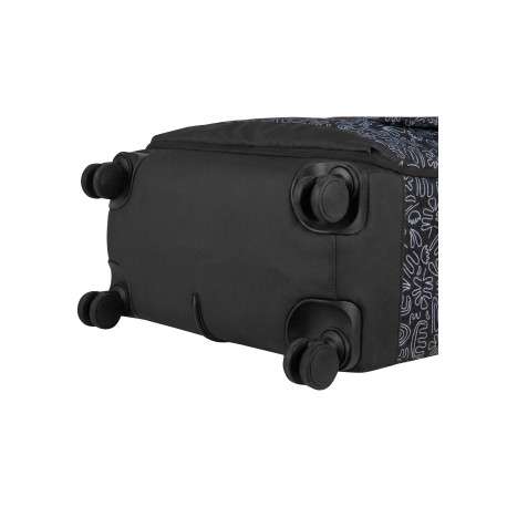 Valise Traveler 4 roues L Amiens noire à motifs pourvue d'une fermeture TSA - Image 6