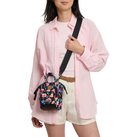 Sac à bandoulière Nano Bag Genoa noir floral pourvu d'une bandoulière amovible - Image 5