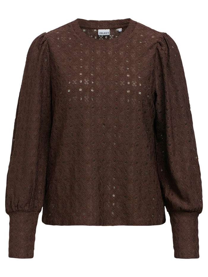 Blouse marron à coupe...