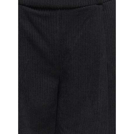 Pantalon chino noir uni avec une coupe droite et une taille élastiquée - Image 3