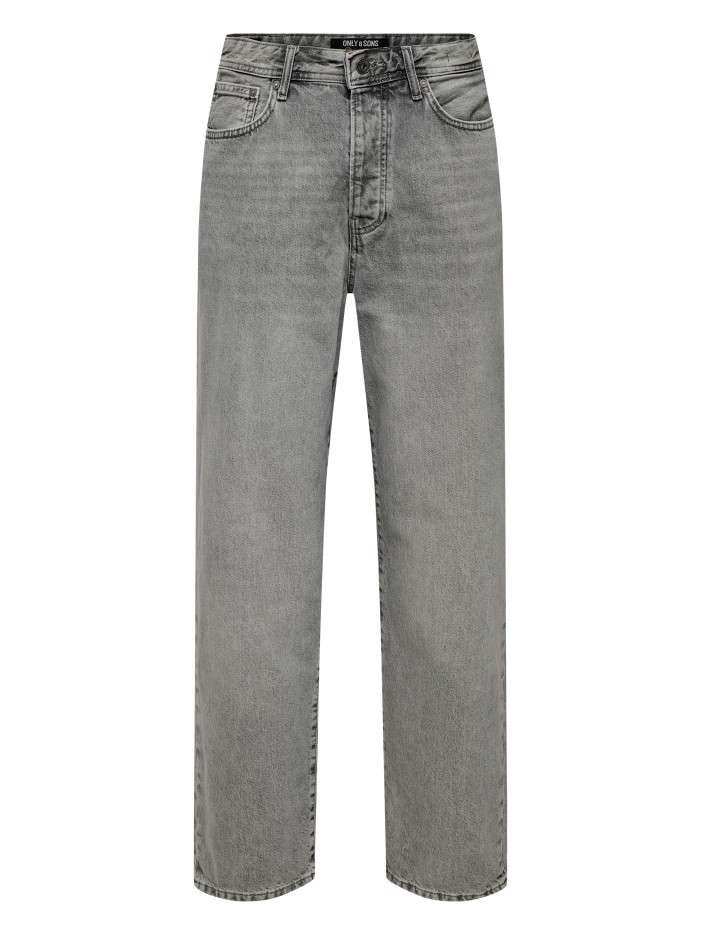 Jean gris en coton avec une...
